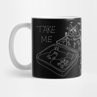 Suitcase Cat - Take Me With You Mug